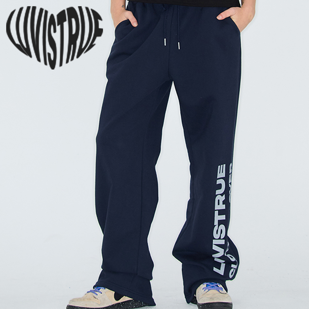 ★LUVISTRUE★BASIC SWEAT PANTS(NAVY)★正規品/韓国直送料込