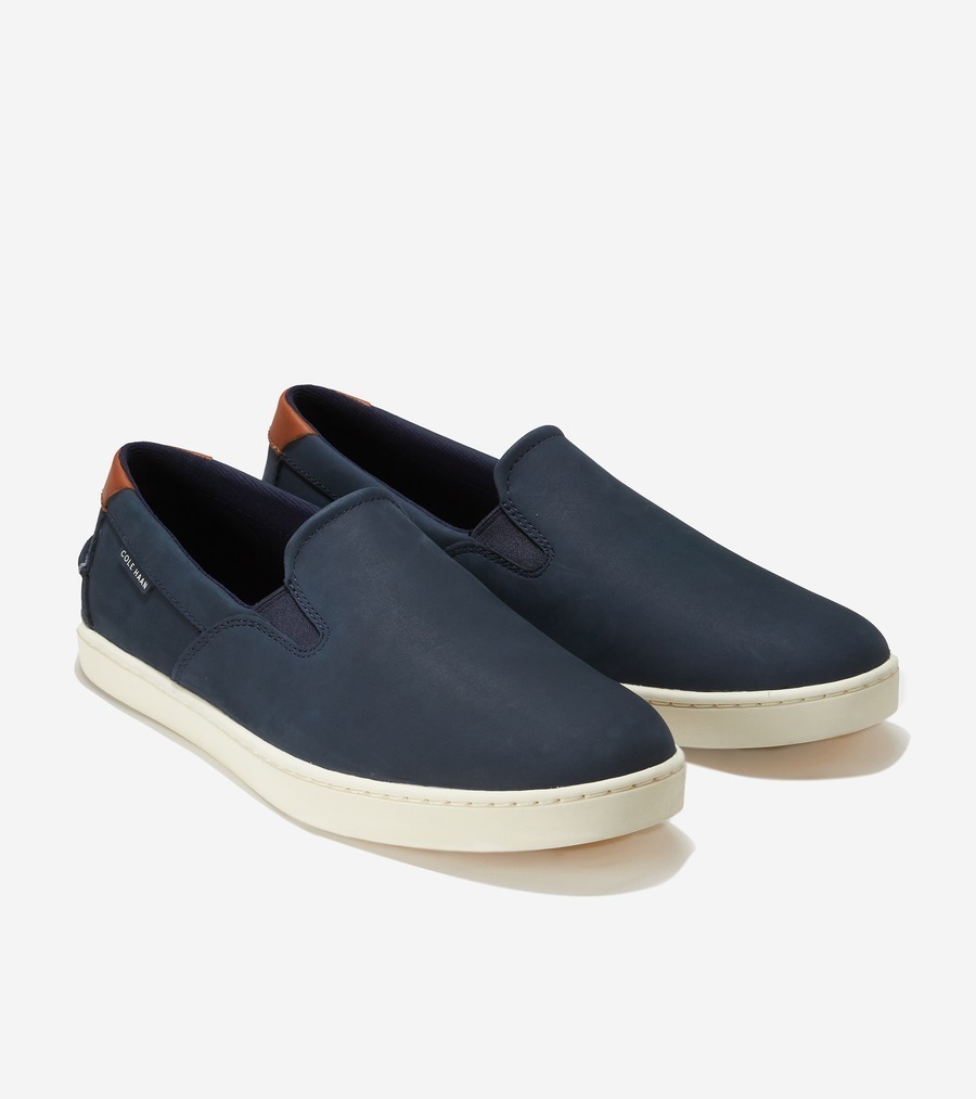 セール☆COLE HAAN ナンタケット デッキスリッポン（ネイビー）