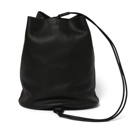 The Row Bucket Bags Casual Style Unisex Calfskin Plain Leather Handmade