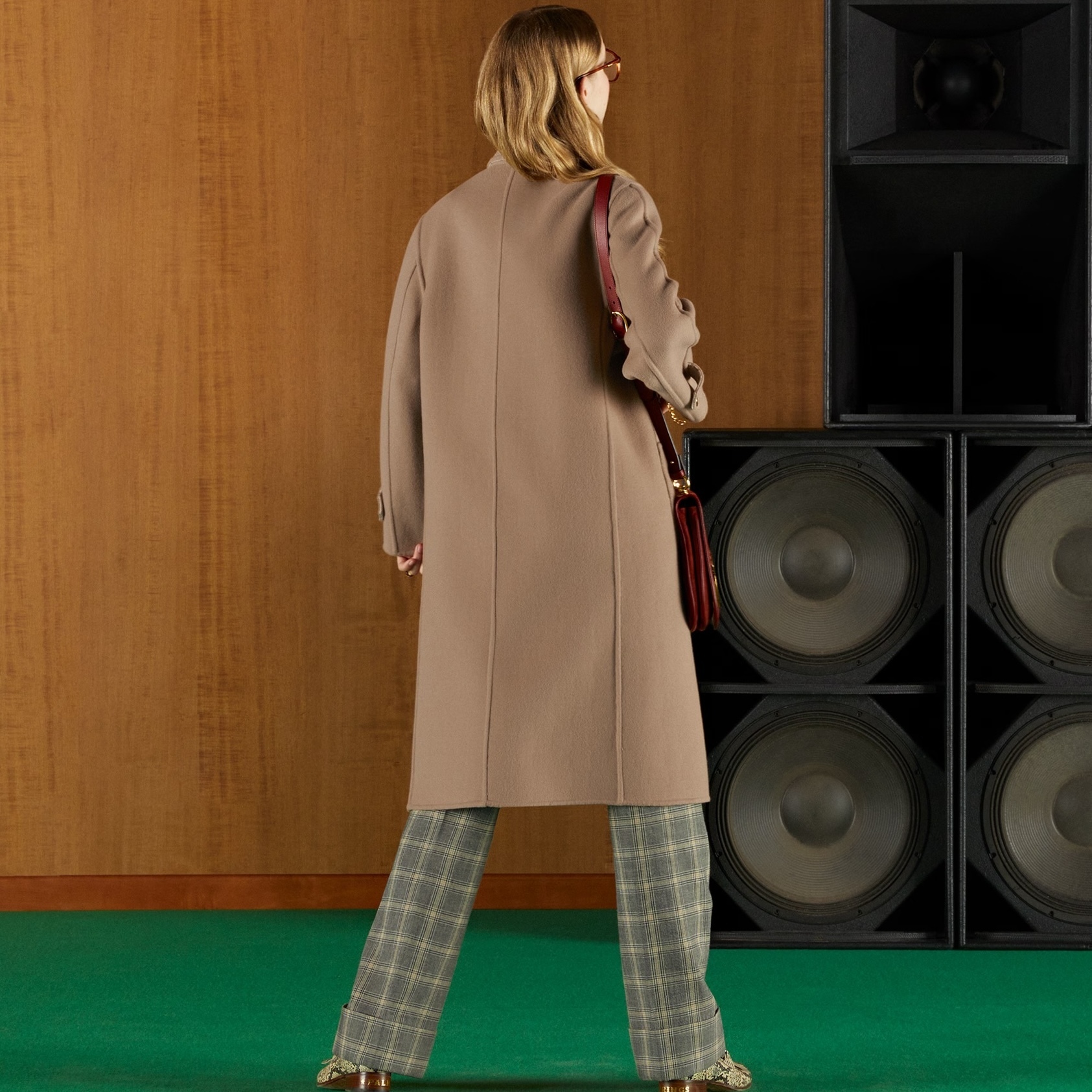 GUCCI《リバーシブル GGウール コート》ベージュ DHL発送 直営店