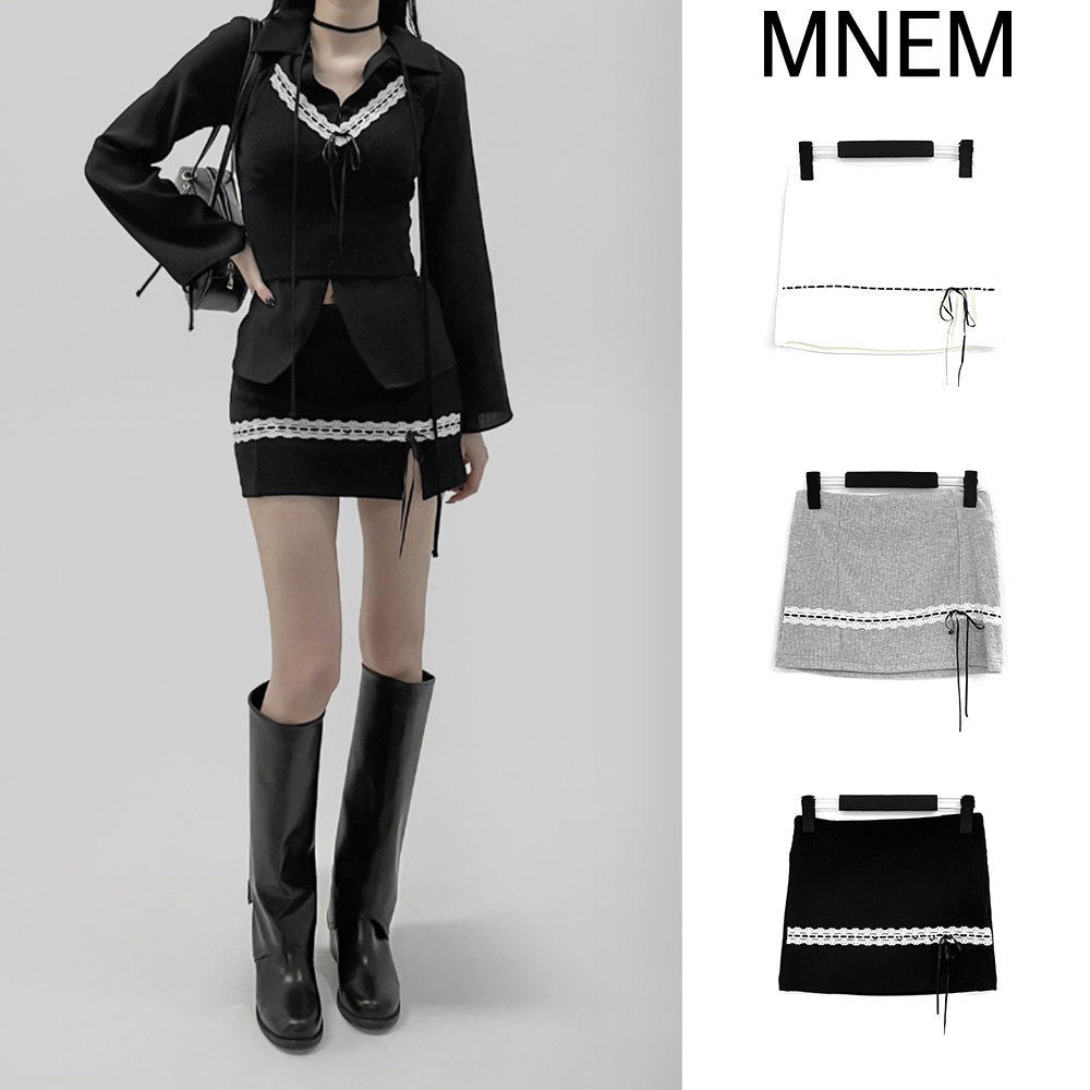 【mnem】Shua Lace Miniskirt