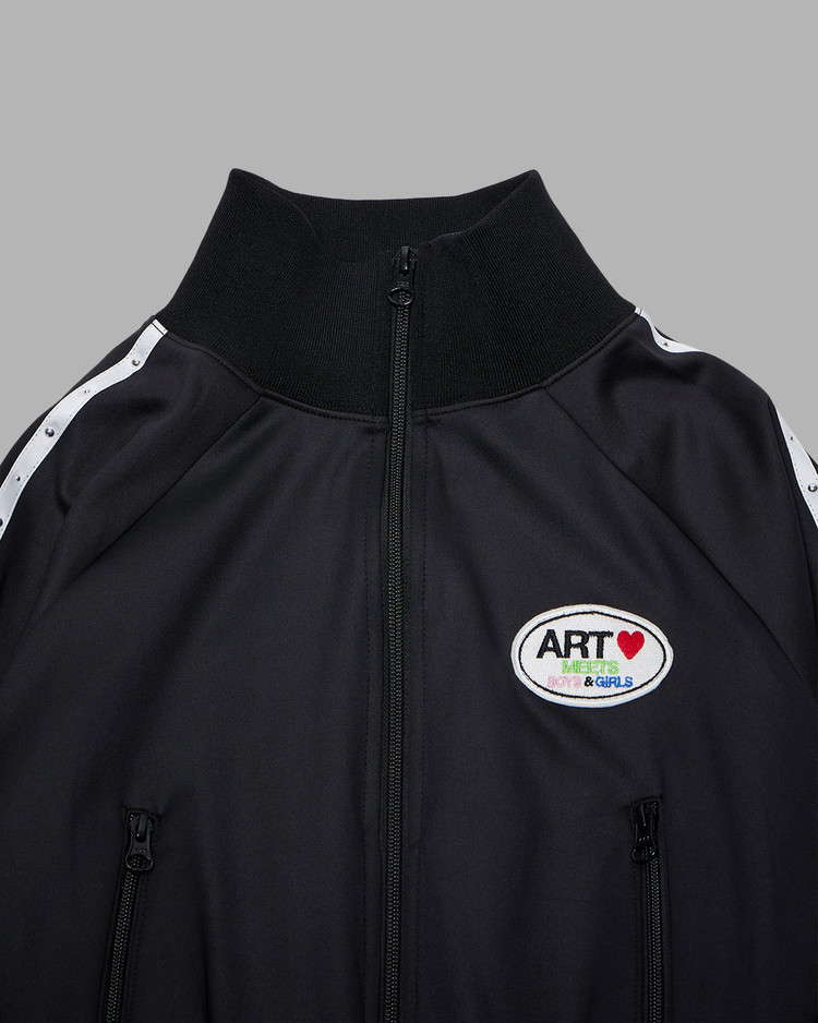 【THE MUSEUM VISITOR】ART LOGO PATCH STITCHED TRACK JACKET THE MUSEUM VISITOR】 ART LOGO PATCH TRACK JACKET (PINK) (THE