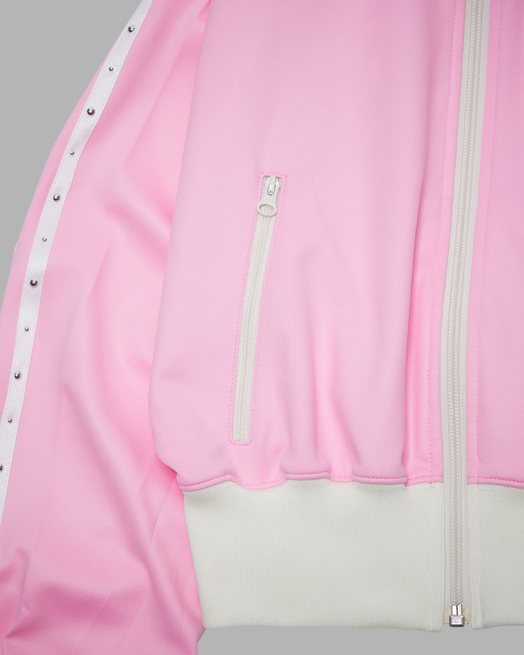【THE MUSEUM VISITOR】ART LOGO PATCH STITCHED TRACK JACKET THE MUSEUM VISITOR】 ART LOGO PATCH TRACK JACKET (PINK) (THE