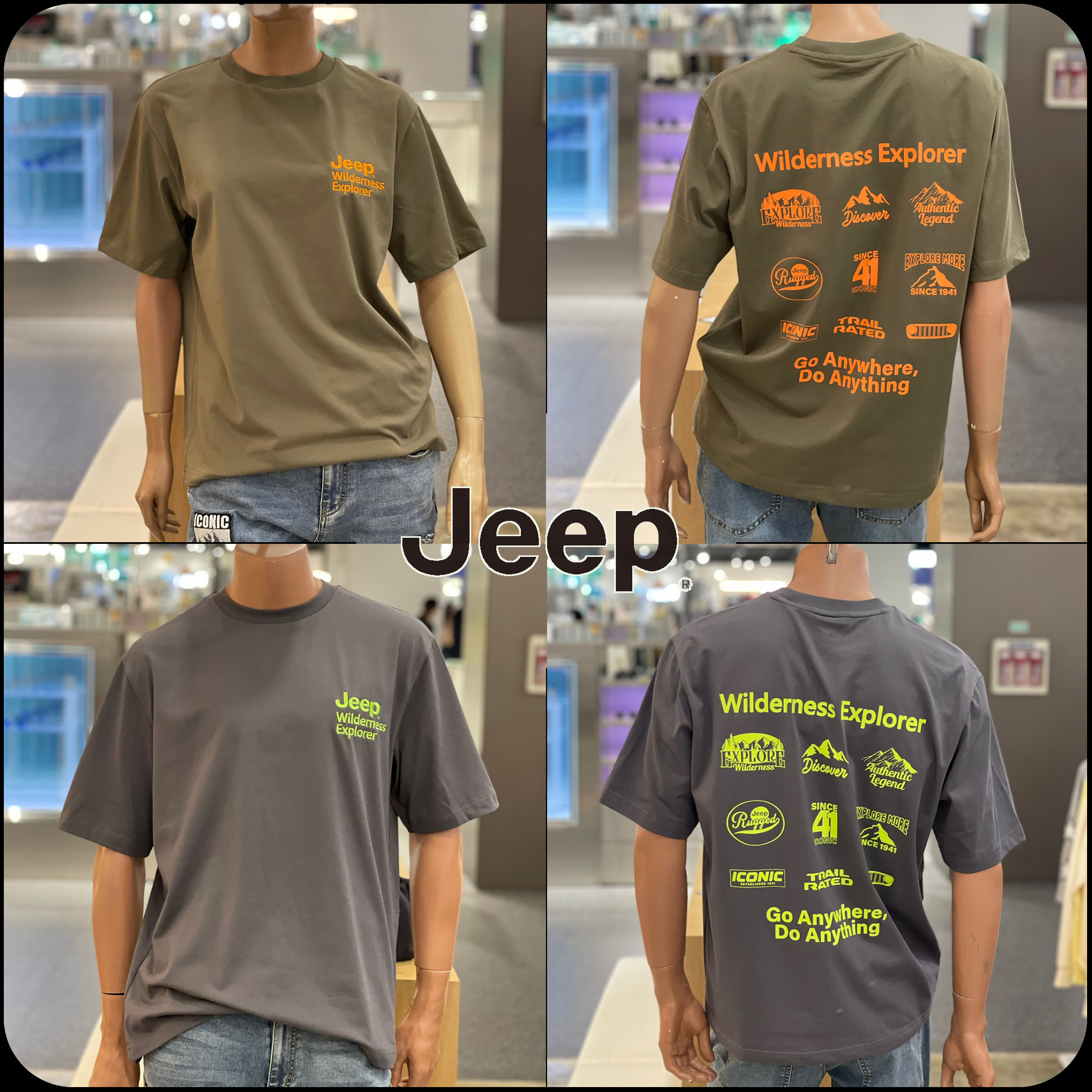 [JEEP]★24SS★Jeep loose fit neon color print T-shirt