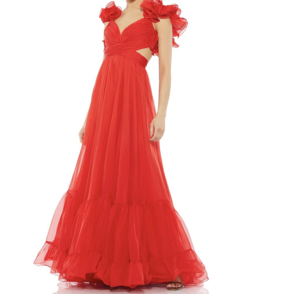 送料関税込■Mac Duggal■ティアード■ワンショルダードレス■ 送料関税込□Mac Duggal□ワンショルダー□ティアードドレス□