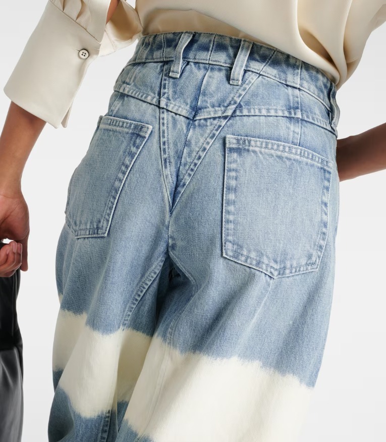 【JIL SANDER】ワイドレッグ コットンジーンズ ブリーチ加工 JIL SANDER】ワイドレッグ コットンジーンズ ブリーチ加工 ボトムス