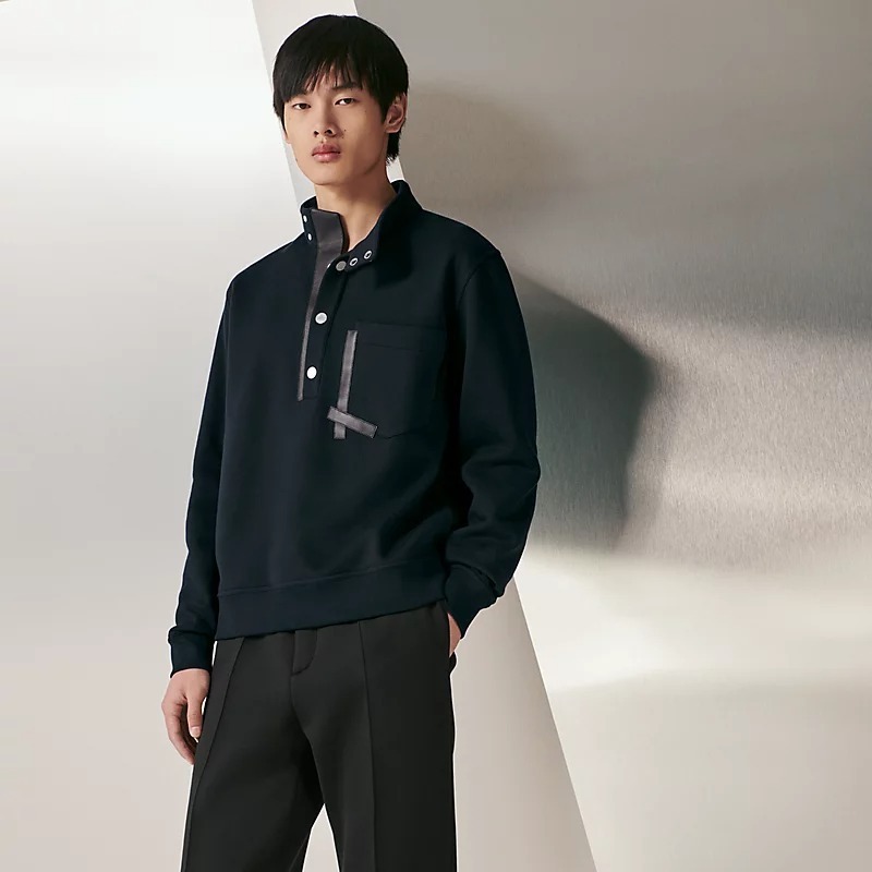 【エレガント】 HERMES《テープキュイール》スウェットシャツ