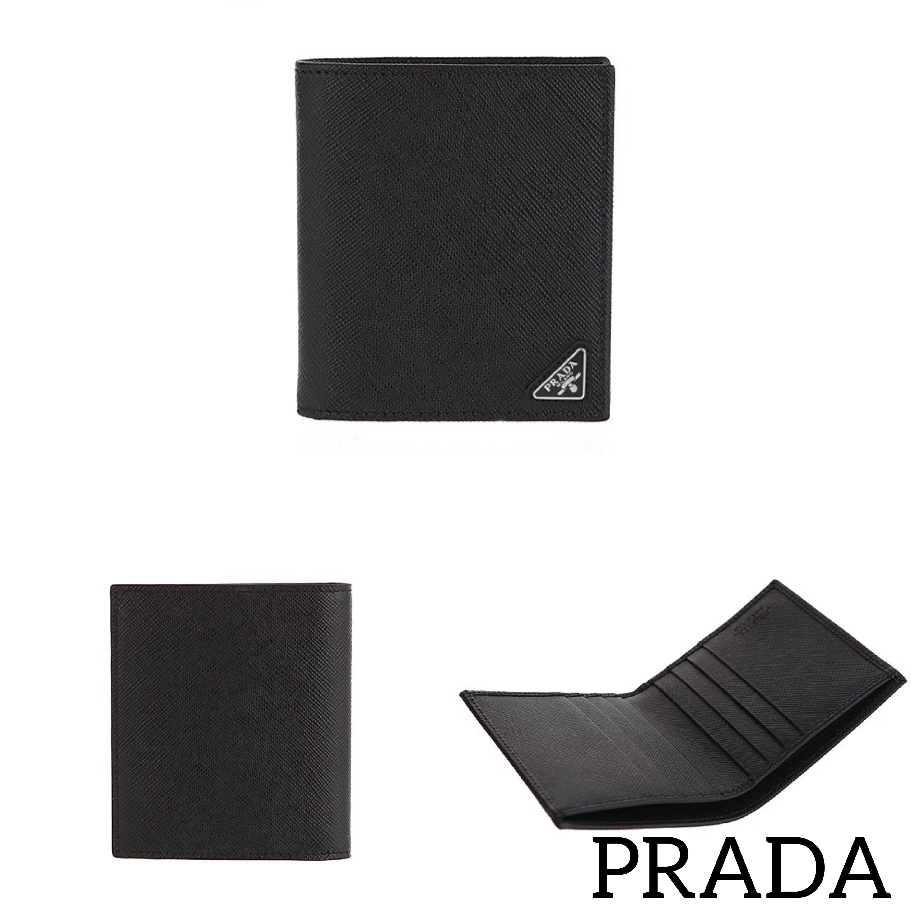 【関税込】◆PRADA プラダ◆サフィアーノ 折りたたみ財布
