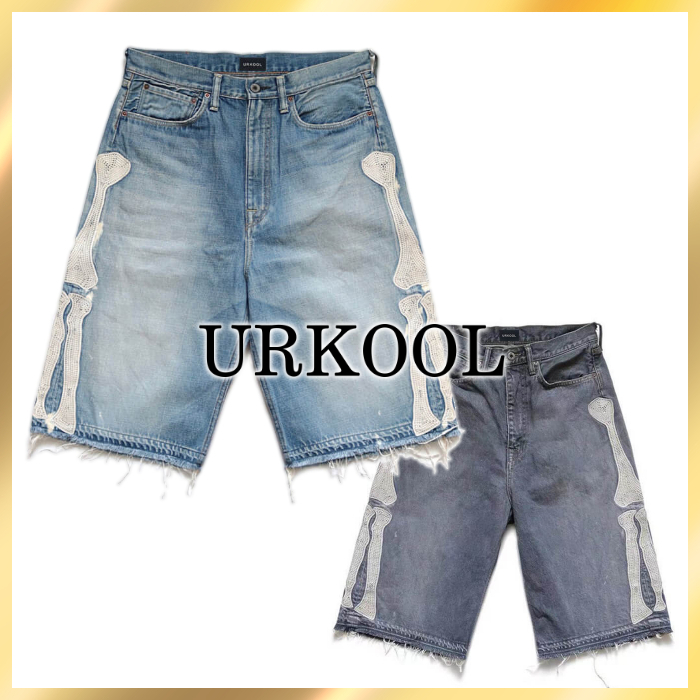 国内発送/関税込☆URKOOL☆スケルトン デニム ショートパンツ☆