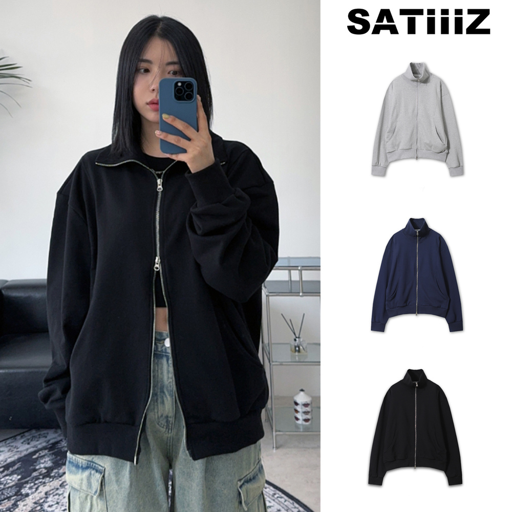 【SATIIIZ】Levant High-Neck Sweat Zip-Up