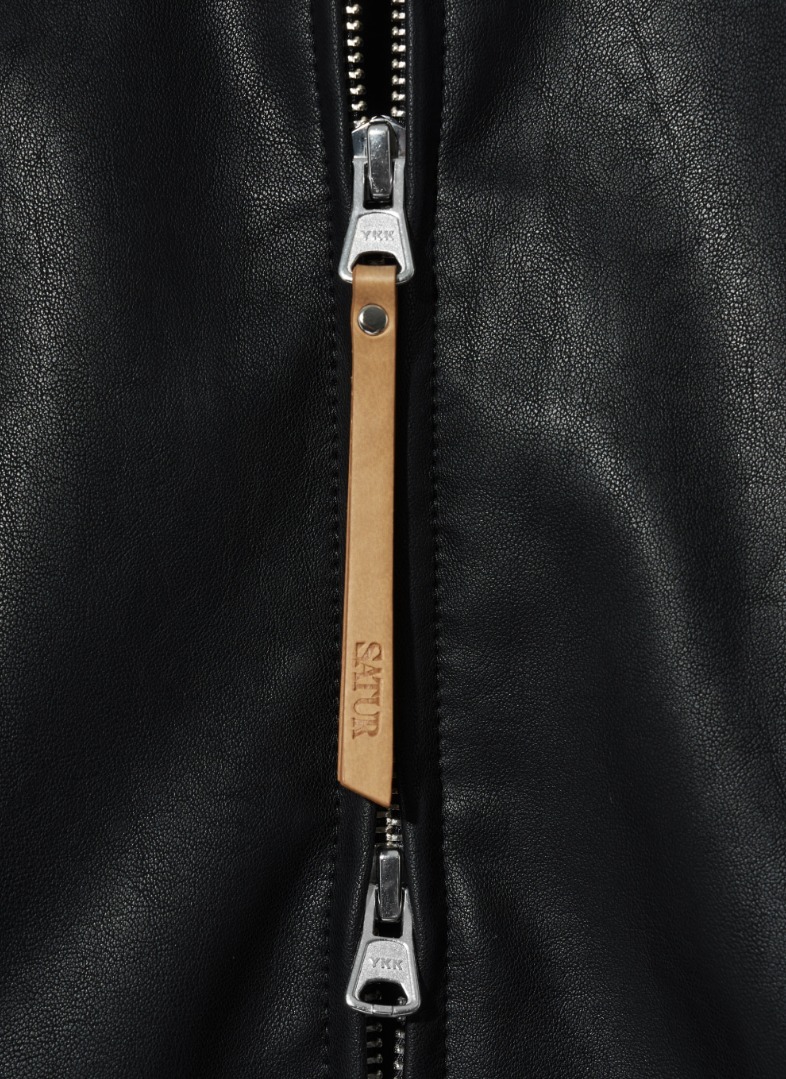 ☆韓国の人気☆【SATUR】☆Lecce Leather Zip Up Jacke.t