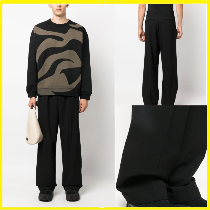 2025人気新作 大人気！】DRIES VAN パンツ NOTEN☆ブラックワイドレッグパンツ パンツ