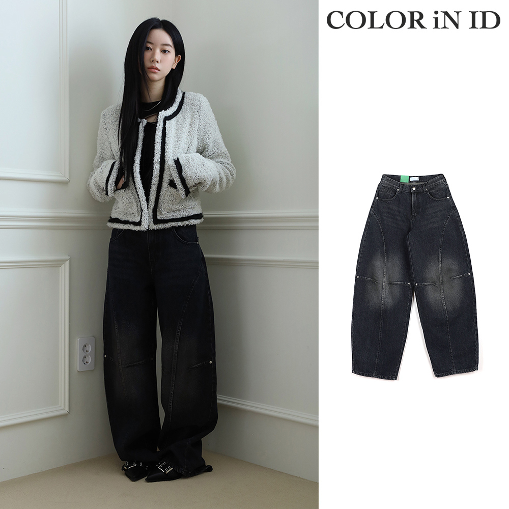 【COLOR iN ID】Devil Wide Pin-Tuck Denim