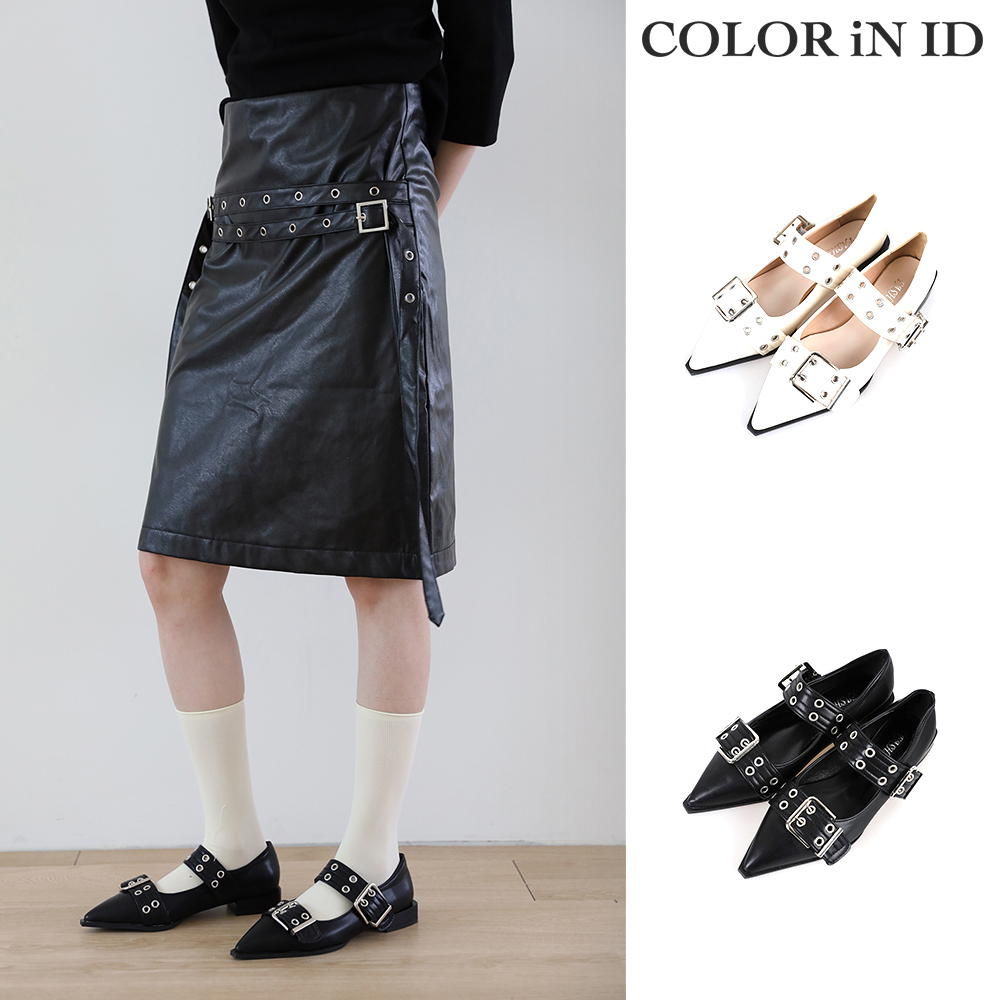 【COLOR iN ID】Eyelet Mary Jane Shoes