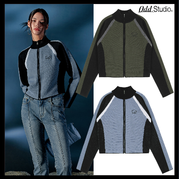 ★関税/送料込★Odd Studio★Biker knit zip-up jacket