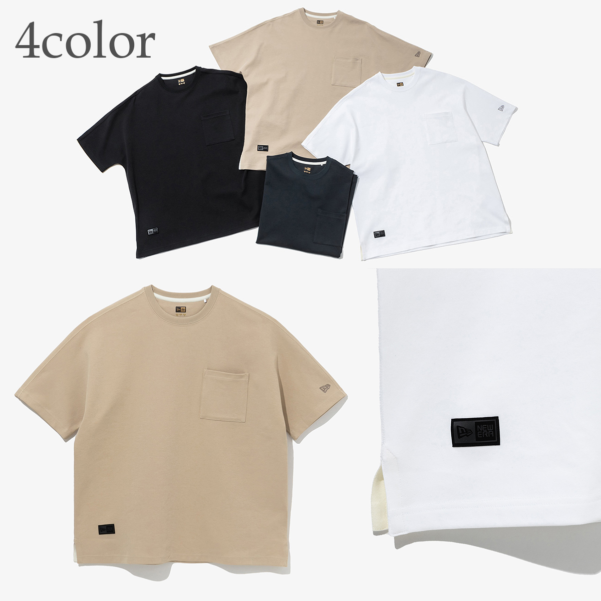 Tシャツ・カットソー NEW ERA BLACK LABEL DOLMAN T-SHIRTS 4KS531
