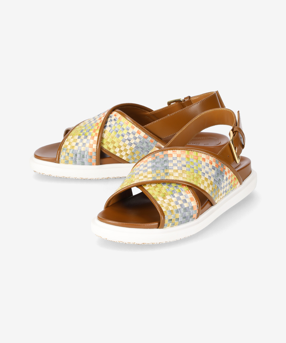 《MARNI》 FBMS013801 P6744 ZO754 パースベットサンダル