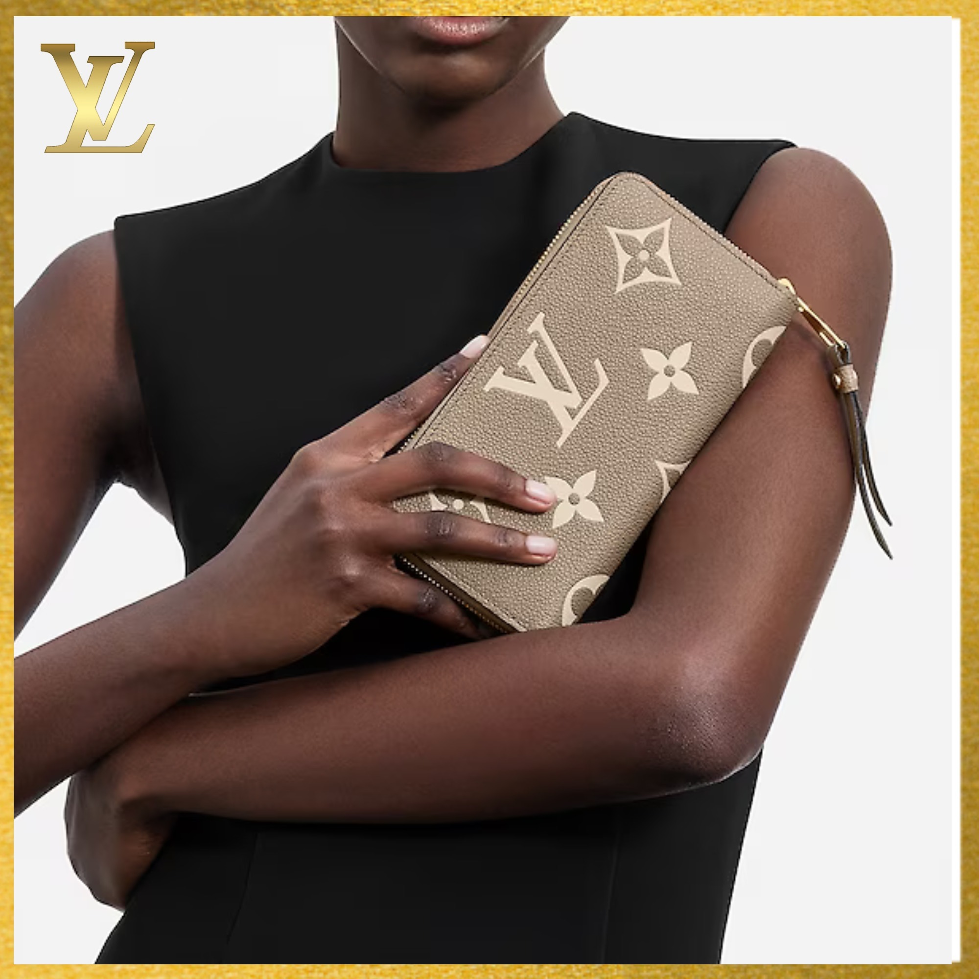 【LOUIS VUITTON】アンプラント レザー製 ジッピー ウォレット