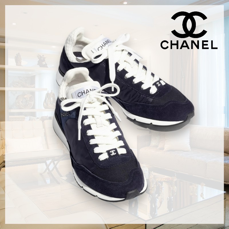 【履きやすく日常使いに最適☆】CHANEL CCロゴ スニーカー