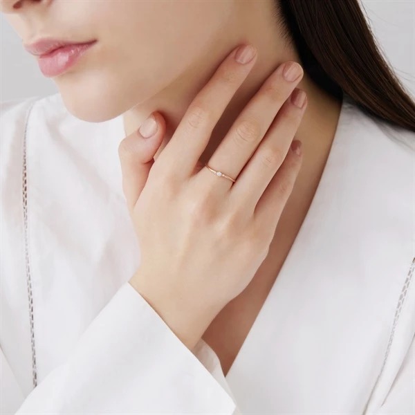 最前線の 大人気!! キュービックジルコニアリング ピンクゴールド K10 4℃ アクセサリー