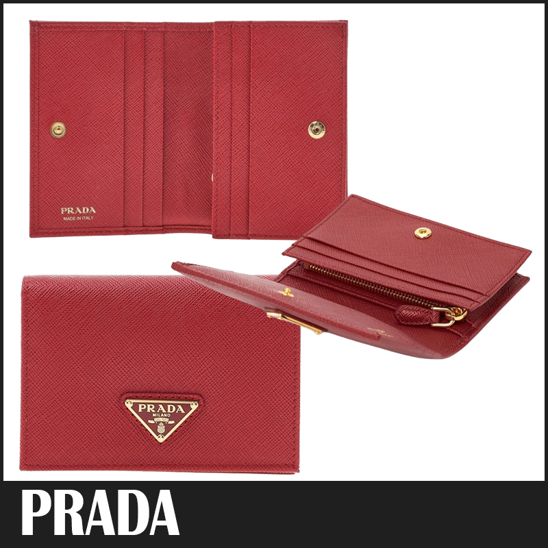 送料関税込 PRADA サフィアーノ 小銭入れ 二つ折り財布 ☆超人気