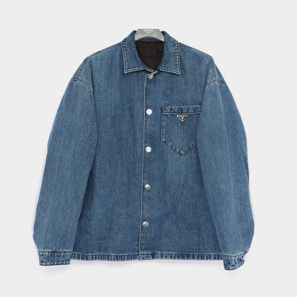 【PRADA】デニム ジャケット関税込み SALE Prada プラダ クロップド デニムジャケット | ブルー | FARFETCH JP