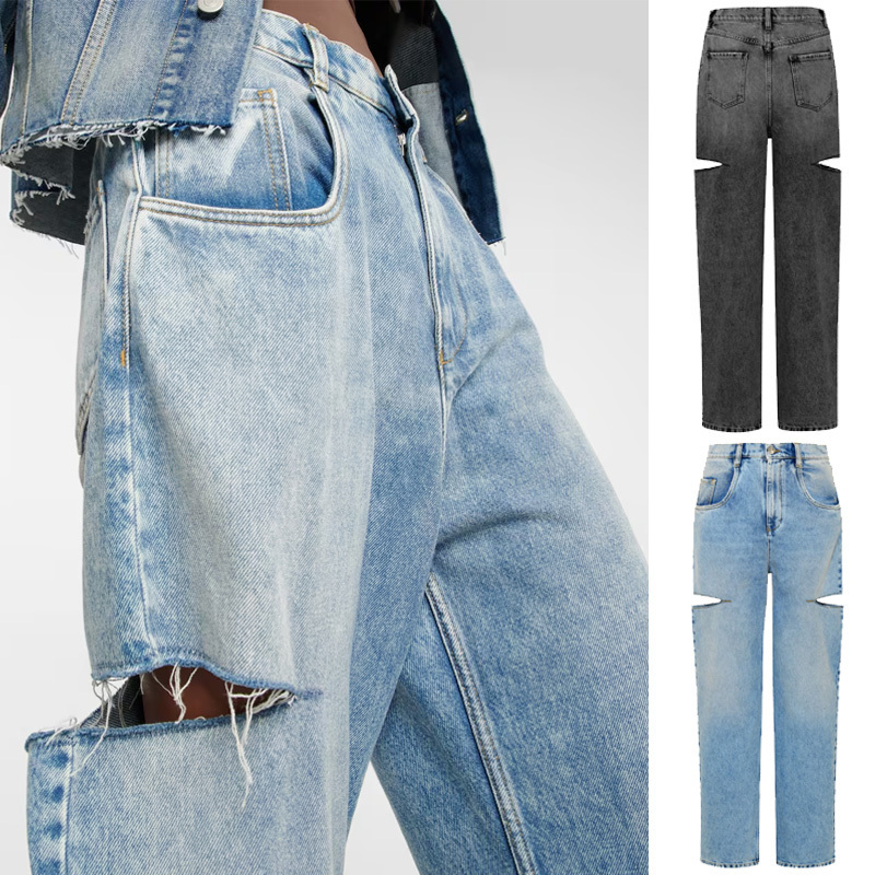 関送込★MAISON MARGIELA★デニムジーンズ スラッシュディテール