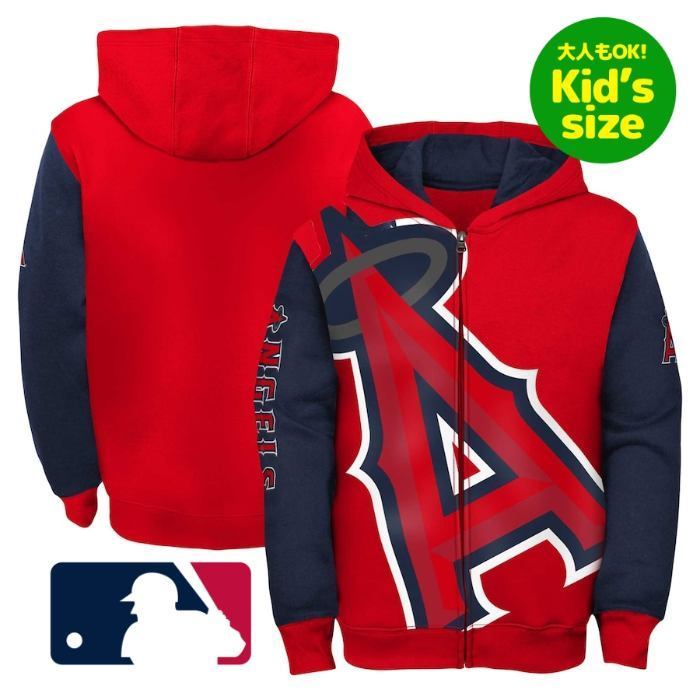 MLB キッズ用パーカー 子供トップス 大谷翔平 エンゼルス