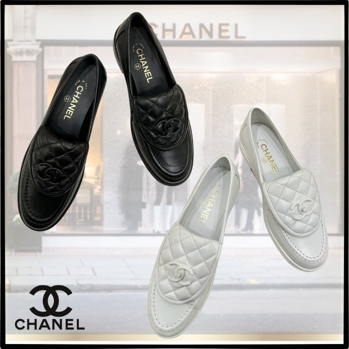 24SS【CHANEL】大人のシャネル★☆ブラック ホワイト ローファー