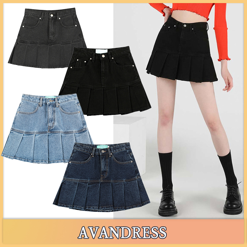 【AVANDRESS】★IVE レイ着用★プリーツデニム スカート