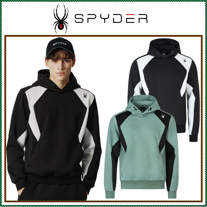 【SPYDER】 Men's Color Block Hooded Sweatshirt /追跡付