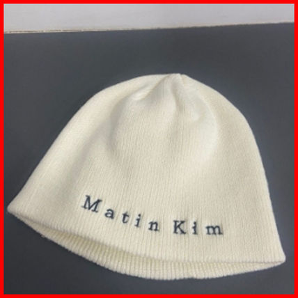 Matin Kim Knit Hats Unisex Street Style Knit Hats