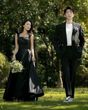 ウェディング 結婚式 パーティードレス ブラック 韓国 楽天市場】パーティードレス 韓国 個性的 結婚式 ぽっちゃり 3L