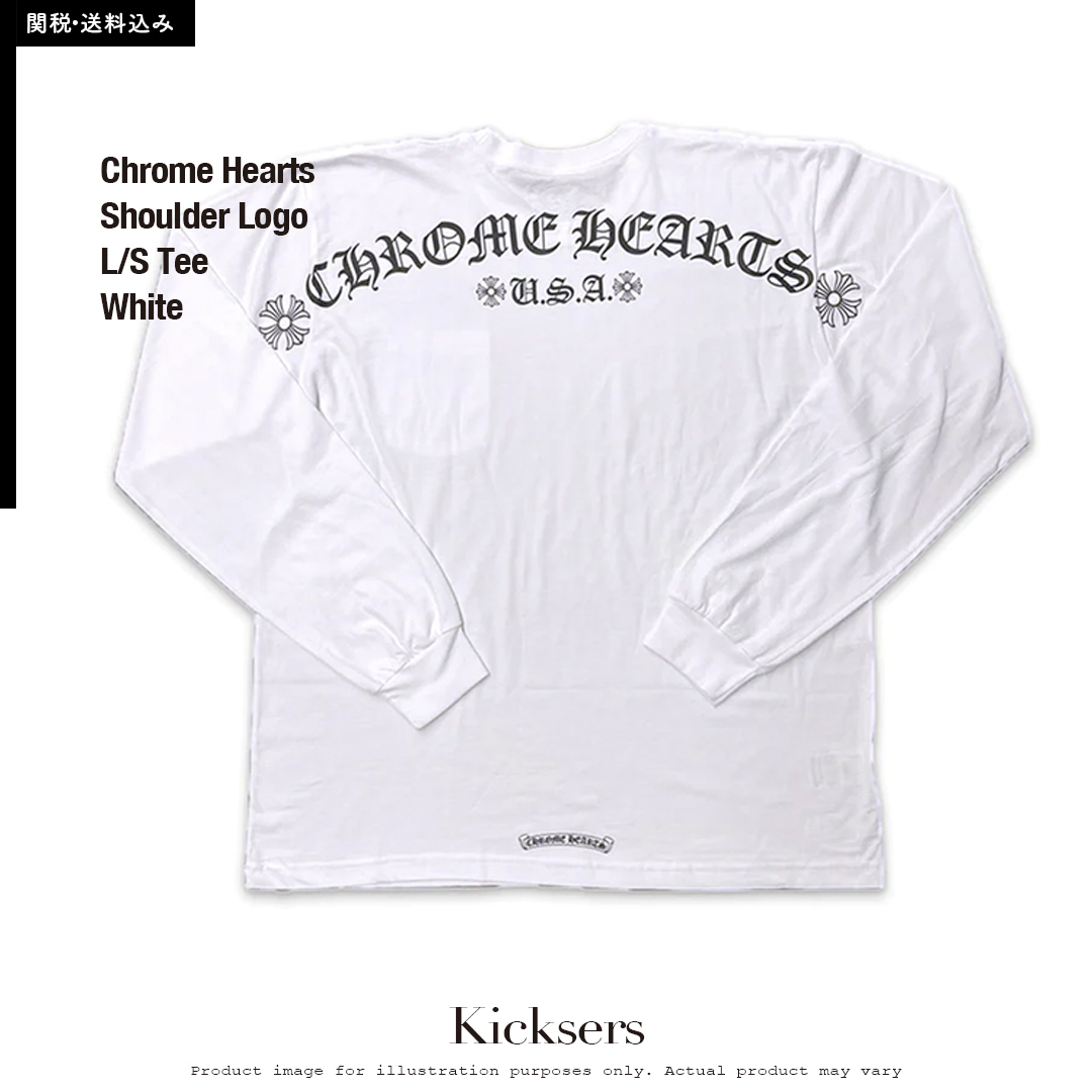 Chrome Hearts Shoulder Logo L/S Tee White ロゴ ロンT