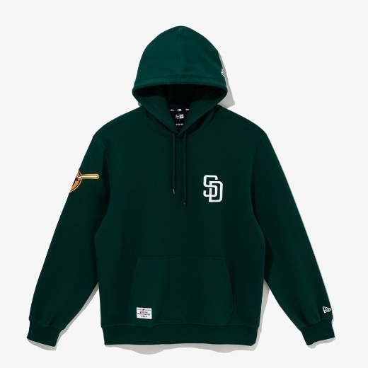 パーカー・フーディ NEW ERA MLB SCRIPT HOODIE 4FT979 NEW ERA ☆ MLB SLEEVE PATCH HOODIE 6種☆関税送料込 (New Era