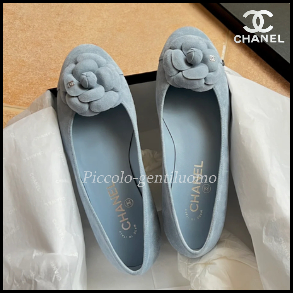 【カメリアモチーフが上品】シャネル CHANEL バレエシューズ