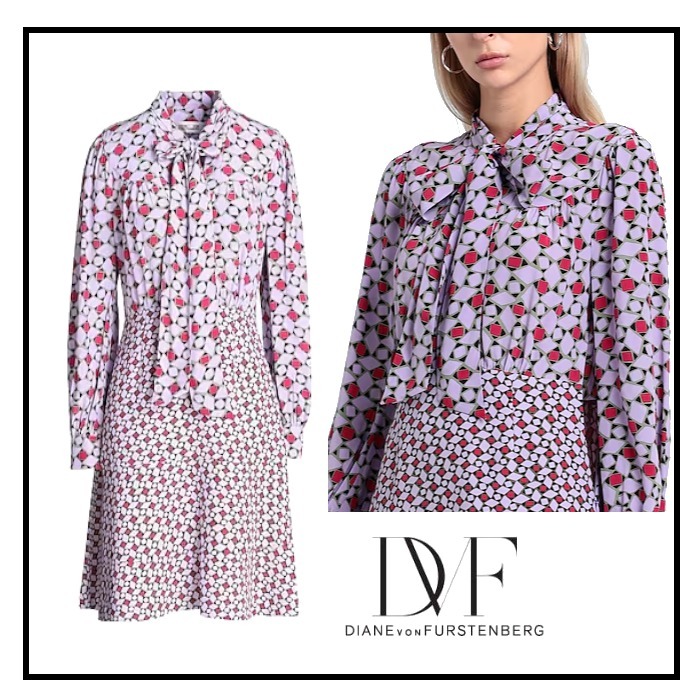 DIANE von FURSTENBERG リボンタイ ドレスワンピース