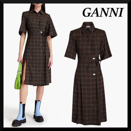 タータンチェック Ganni(ガニー) ワンピース(レディース) - 海外