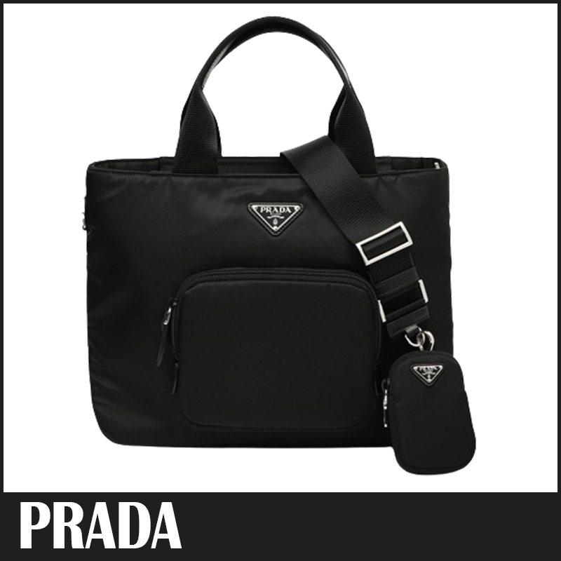 ☆送料関税込☆PRADA ロゴ Re-Nylon トート ショルダーバッグ☆