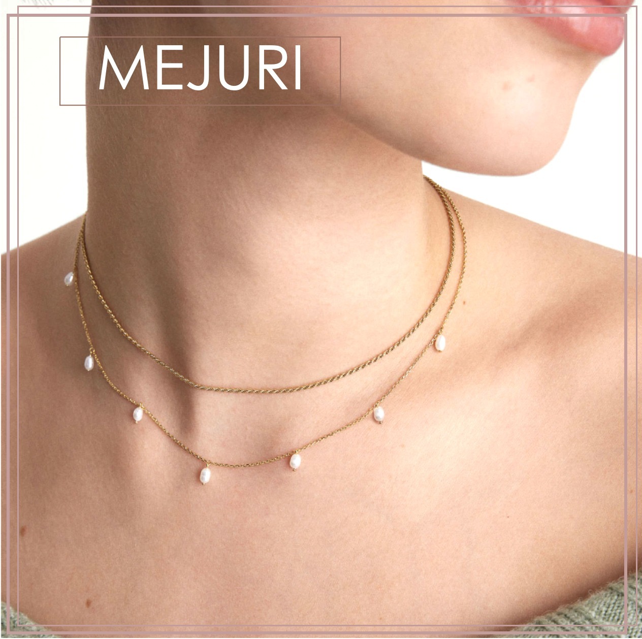 MEJURI☆パールステーション☆18Kヴェルメイユ・ネックレス