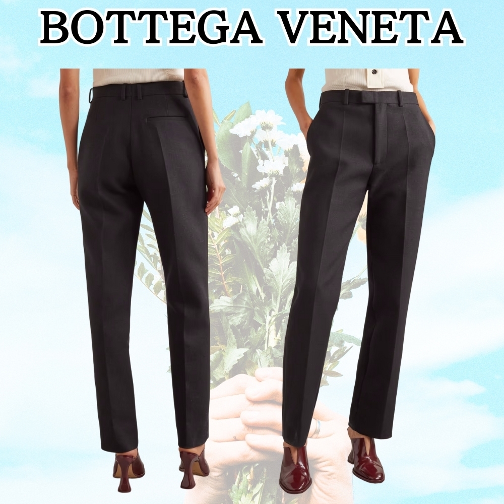 BOTTEGA VENETA*春のおしゃれ*プリーツクレープストレートパンツ