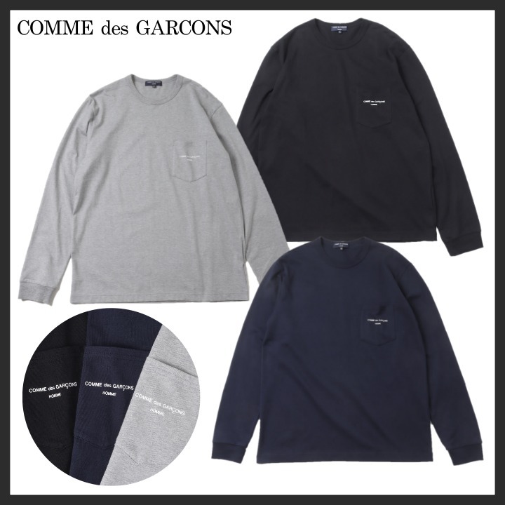 ◆COMMEdesGARCONS コムデギャルソン◆シンプルロゴ 長袖Tシャツ
