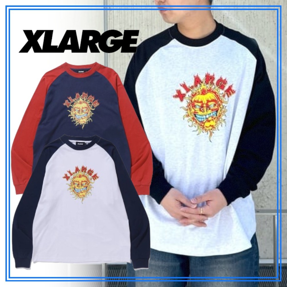 早い者勝ち 大人気 XLARGE FLAME RAGLAN L/S TEE デザイン◎