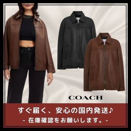 ブラウン(茶色)系 Coach(コーチ) レザージャケット・コート ブラウン(茶色)系 Coach(コーチ) レザージャケット・コート