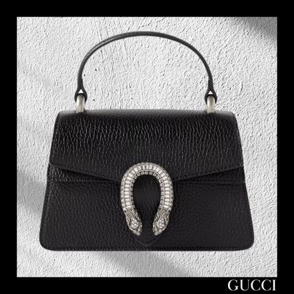 GUCCI Shoulder Bags Calfskin 2WAY Plain Party Style Elegant Style Logo