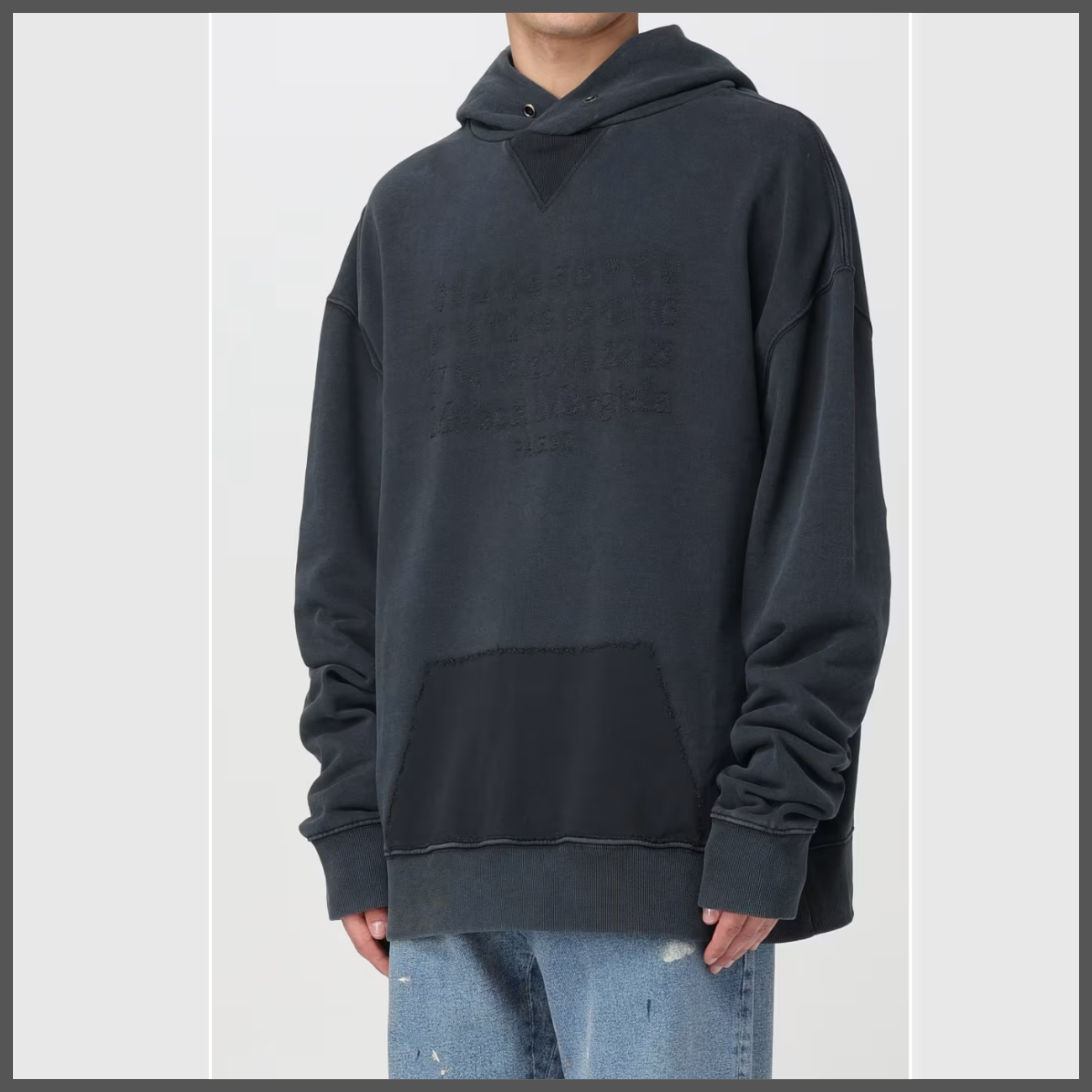 関税送料込【Maison Margiela】リバースロゴ フーディー