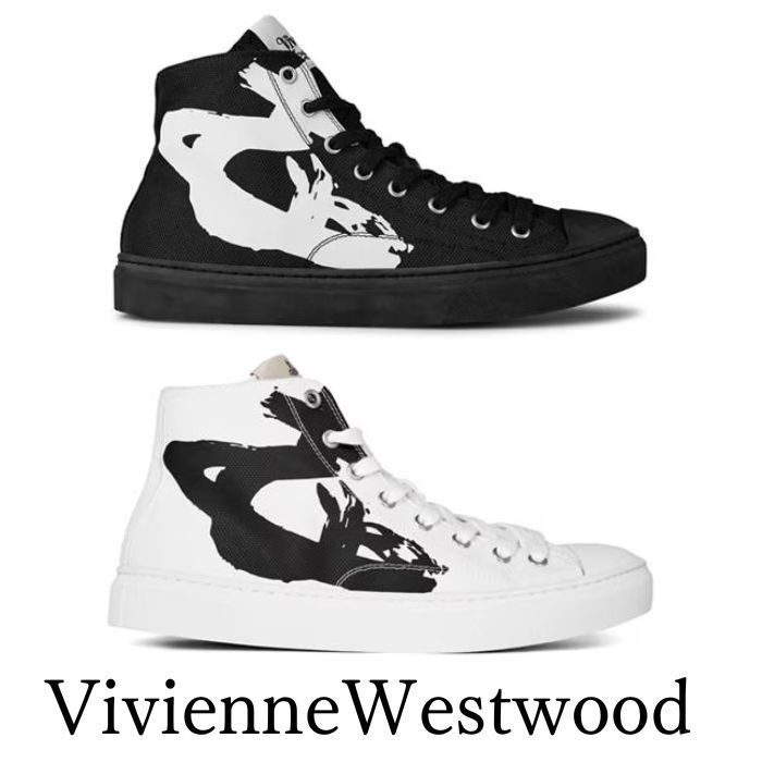 Vivienne Westwood キャンバス ハイトップ スニーカー