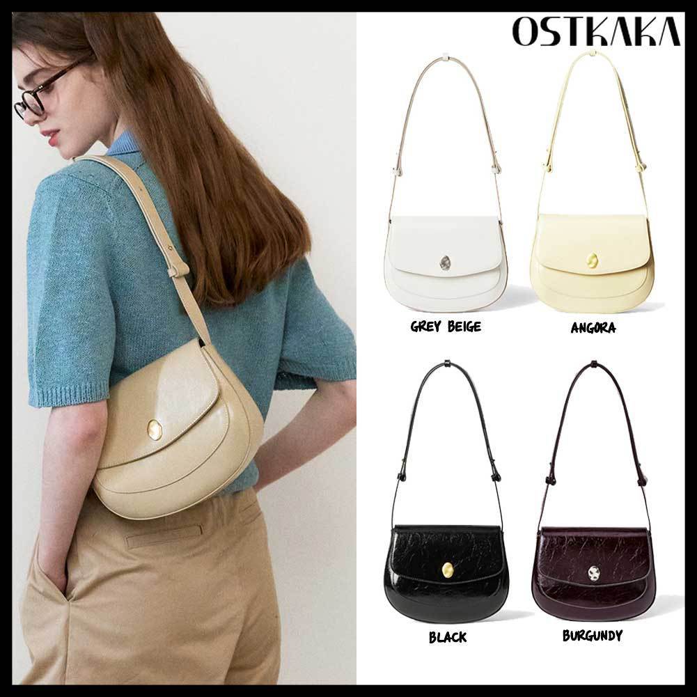 ●OSTKAKA●KADEL SADDLE バッグ 本革 韓国人気