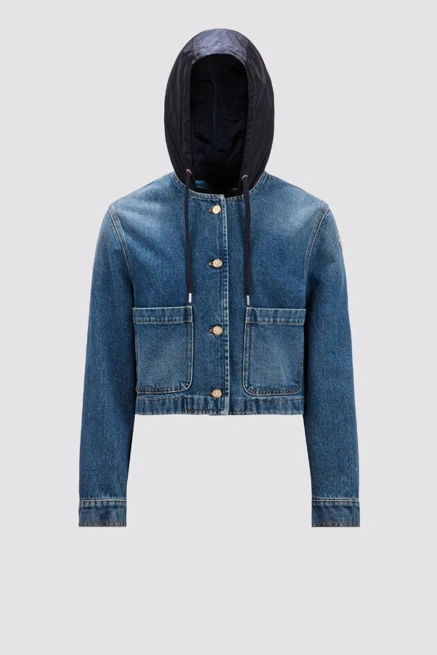 MONCLER 2024春夏新作 デニム素材 フード付きジャケット LAMPUSA