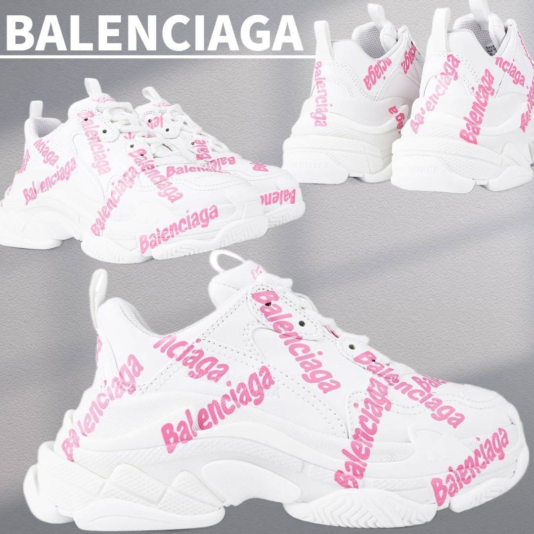 関税込【BALENCIAGA】ロゴ トリプル S トレーナーPink